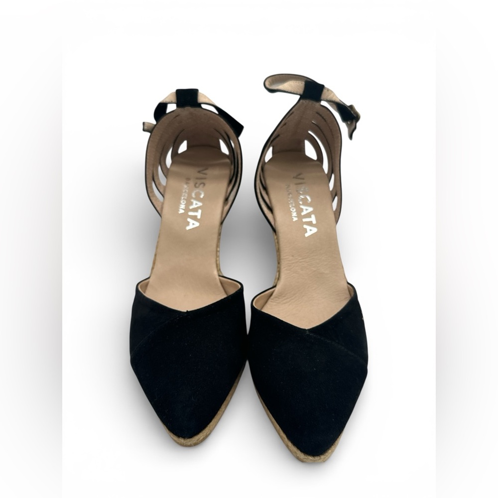 Viscata Barcelona, Made in Spain, Ullastret Suede Espadrille Wedges - Picture 4 of 6
